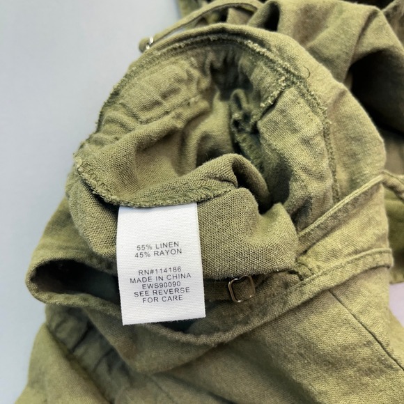 Urban Outfitters Olive Green Jumpsuit Drawstring Waist Casual Comfy‎ L Grunge - Picture 7 of 10